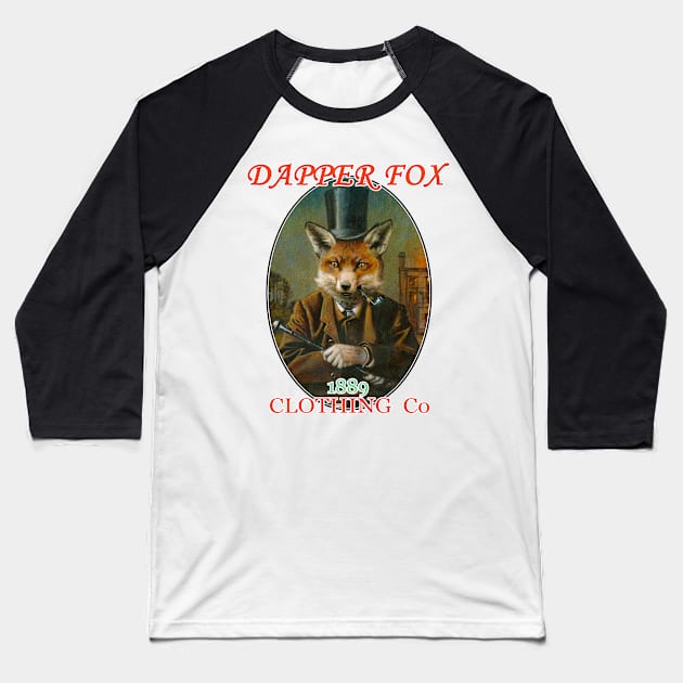 Dapper Fox Clothing Co Baseball T-Shirt by mictomart